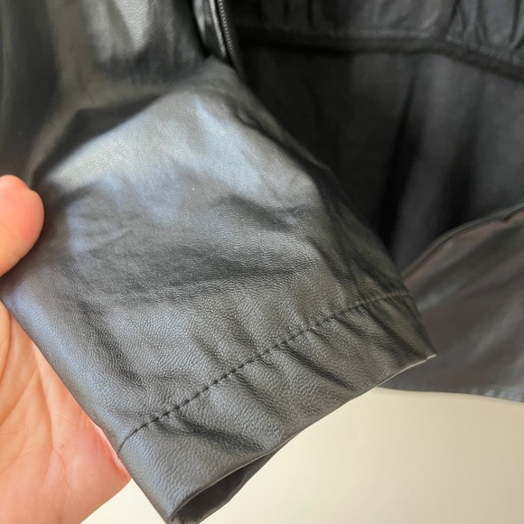 JLUXLABEL Sz M Black Full Zip Jacket Mock Neck Lightweight Stretch - Picture 5 of 7